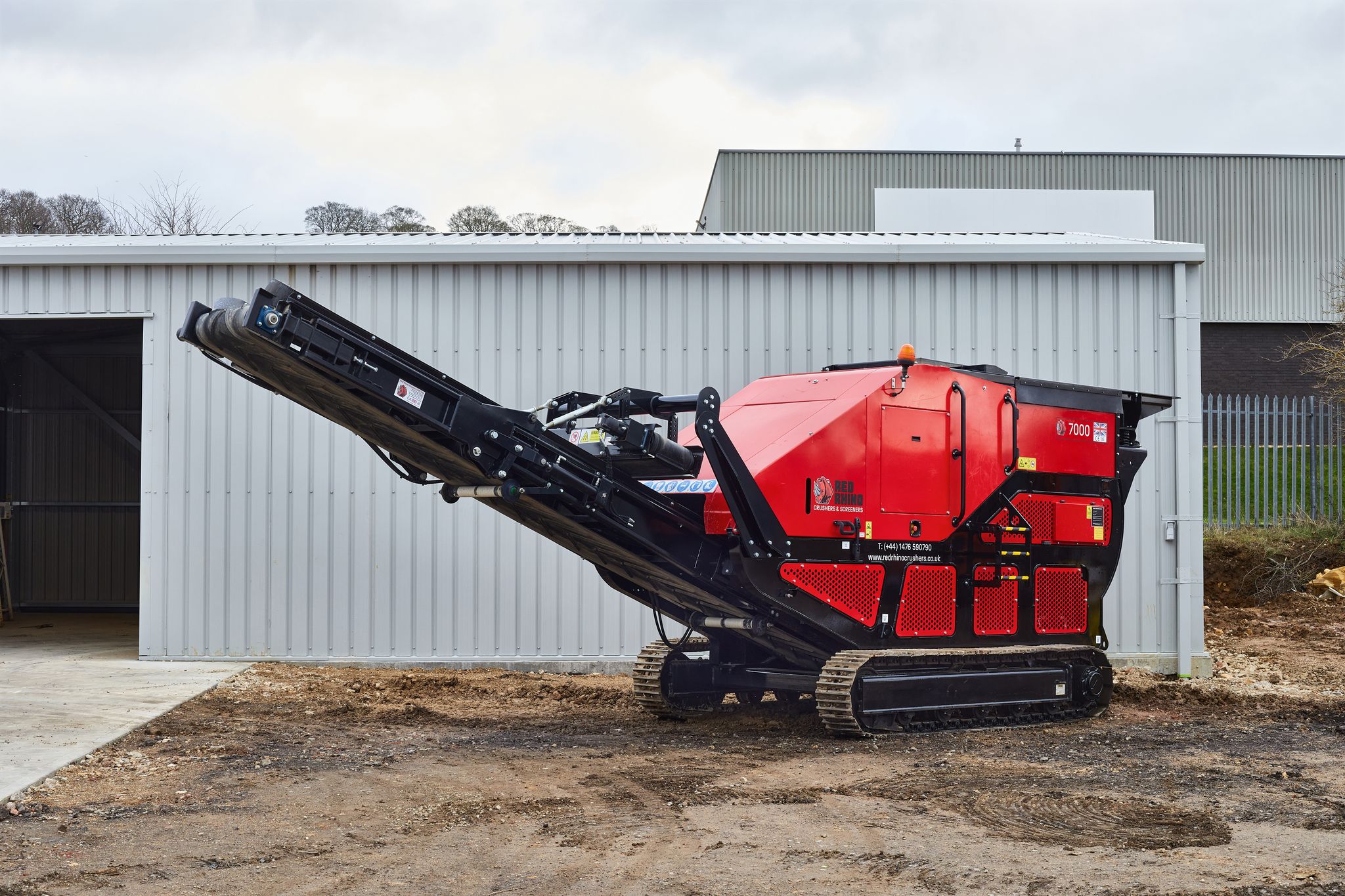 Red Rhino's 7000 Crusher machine from the front view