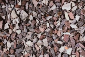 Close up of stones and crushed aggregate